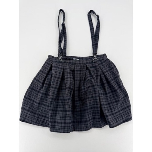 Hot Topic Dresses & Skirts - Hot Topic Plaid Mini Skirt w Suspenders Goth Grunge Y2K S